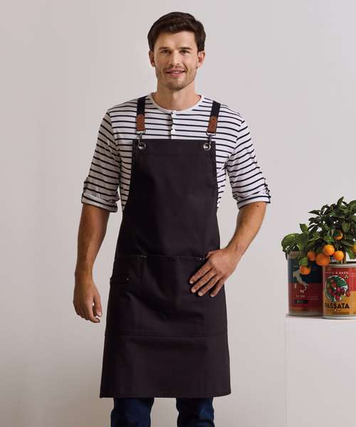 Clip ‘n’ Clasp cross-back bib apron
